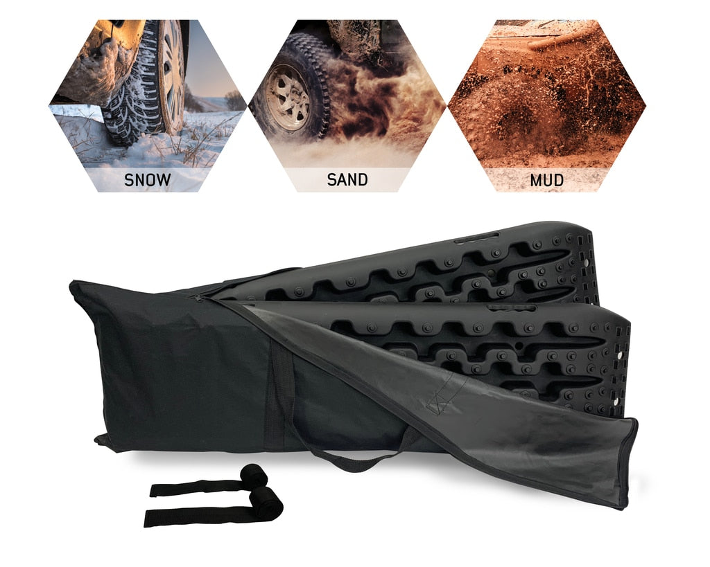 Recovery Ramps for 4WDs Gray/Black Universal + Storage Bag Overland Vehicle Systems-8