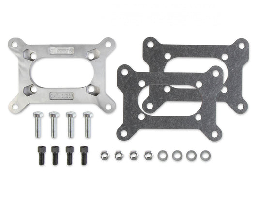 Carb Adapter Kit-Large Holley to Small Rochester 4-Bolt(both 2-Barrel) Carburetor Adapter Mounts Holley 2300 Series Carburetor to Small Rochester 2 Barrel Intake Mr Gasket-1