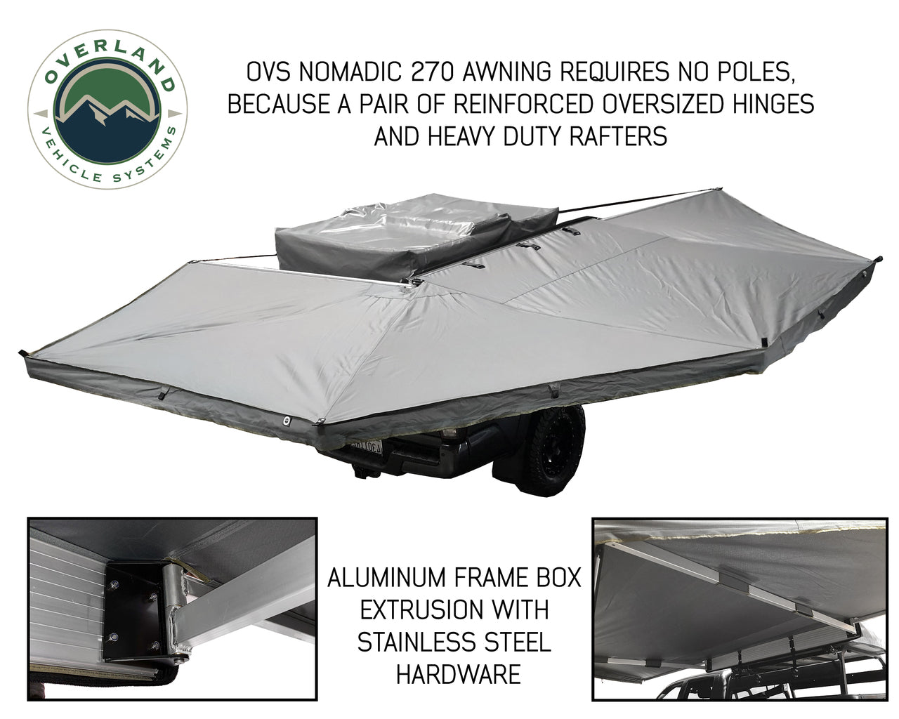 Overland Vehicle Systems Freestanding 270 Degree Awnings For Mid - High Roofline Vans Overland Vehicle Systems