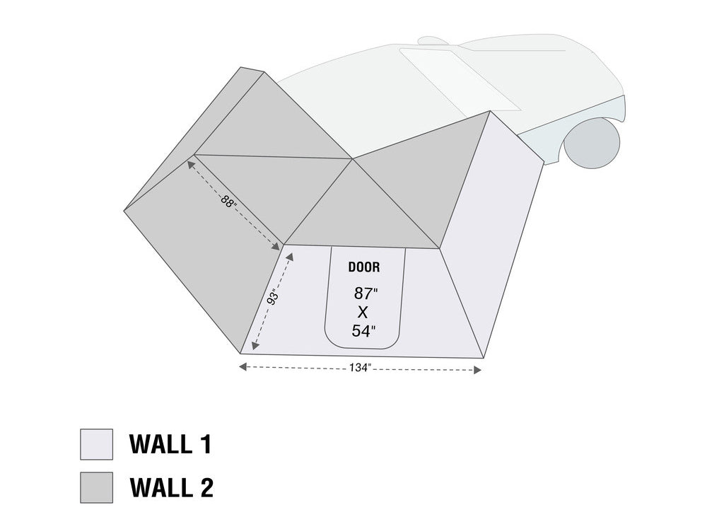 Shop Freestanding 270LT Awnings W/ Walls Passenger Overland Vehicle Systems-11