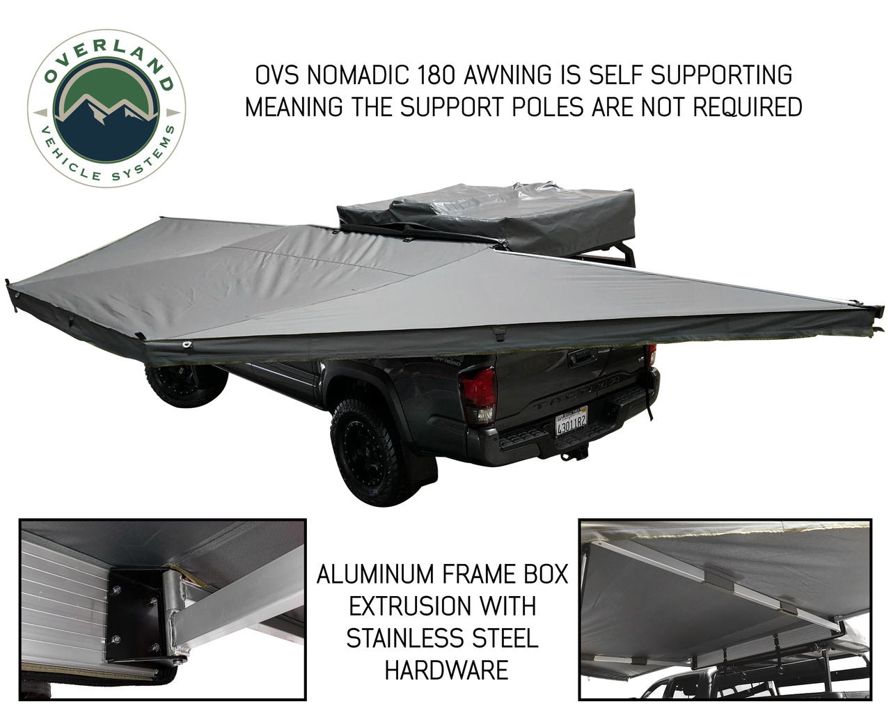 Overland Vehicle Systems Freestanding 180 Degree Awnings For Mid - High Roofline Vans Overland Vehicle Systems