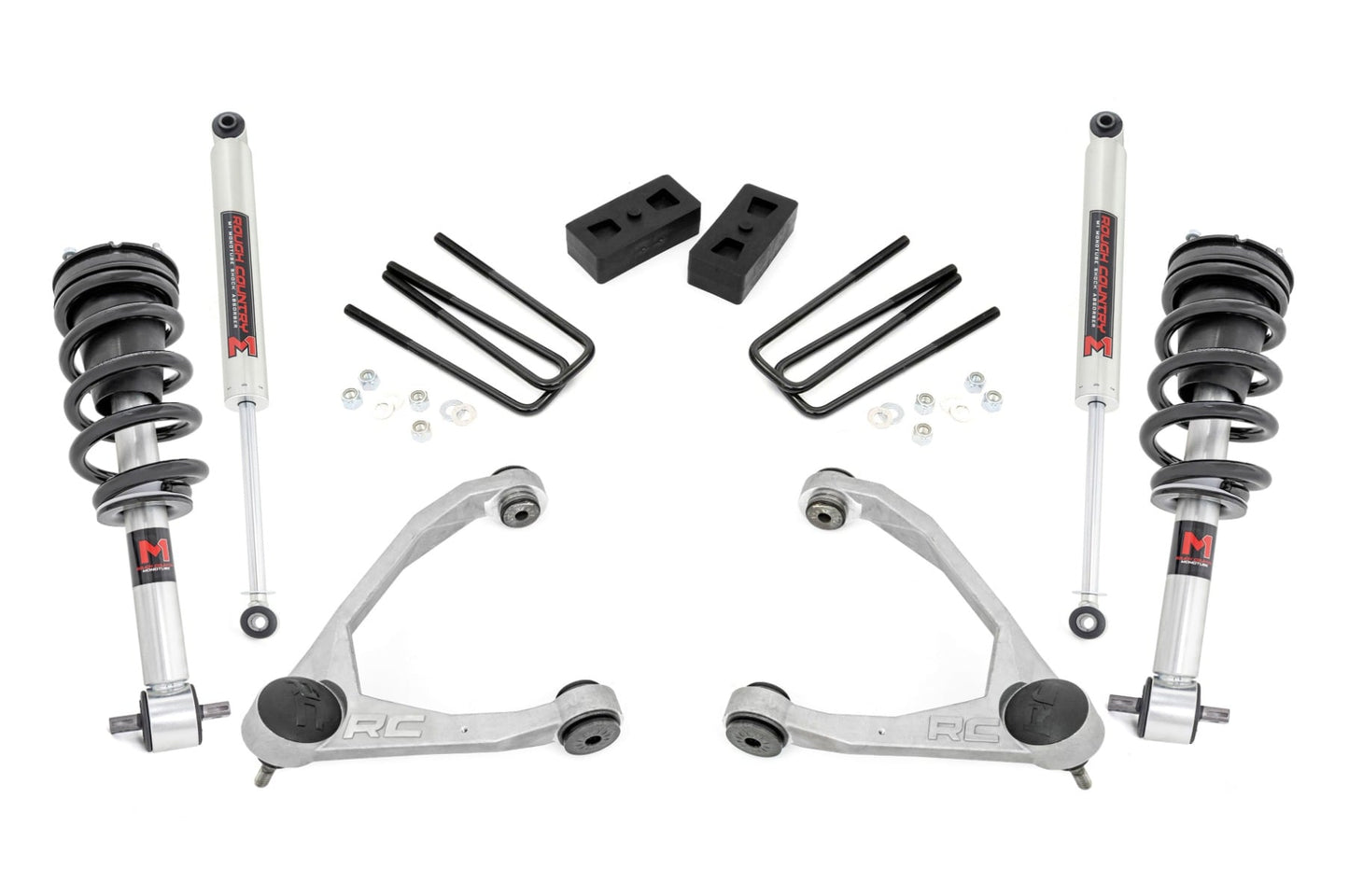 3.5 Inch Lift Kit Cast Steel M1 Strut - Silverado/Sierra 1500 (14-16) Rough Country