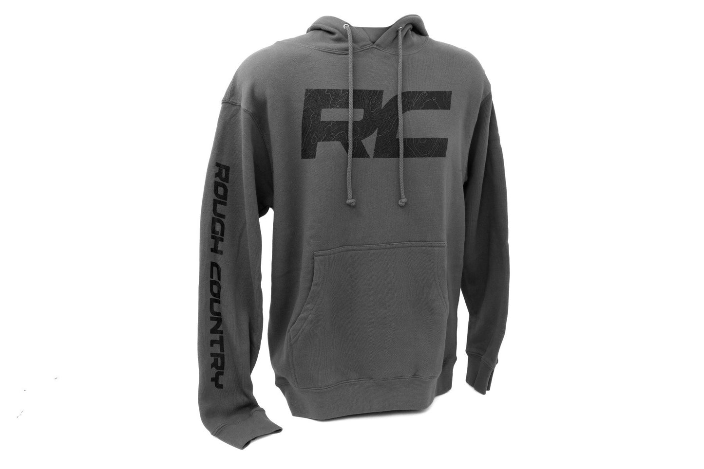 Rough Country Hoodie | RC Topographical Sleeve | Charcoal | SM Rough Country