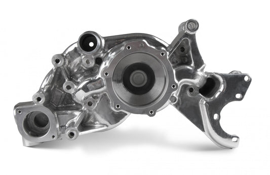 Mid-Mount Race Accessory System- Polished Finish LS Engine Drive Includes Alternator, P/S Pump, Tensioner, Crank Damper, Belt, & Pulleys Holley-1