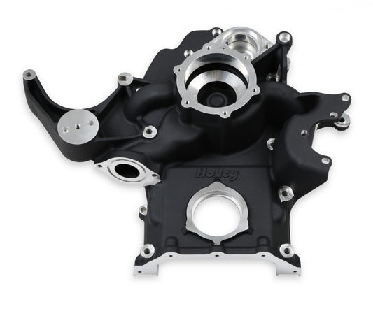 Premium Black Mid-Mount Complete Accessory System Gen III Hemi Engine VVT Fits 2009 & Up 5.7L & 2011 & Up 6.4L Engines Black Finish SFI Certified Damper with Billet Aluminum Pulley Holley-1