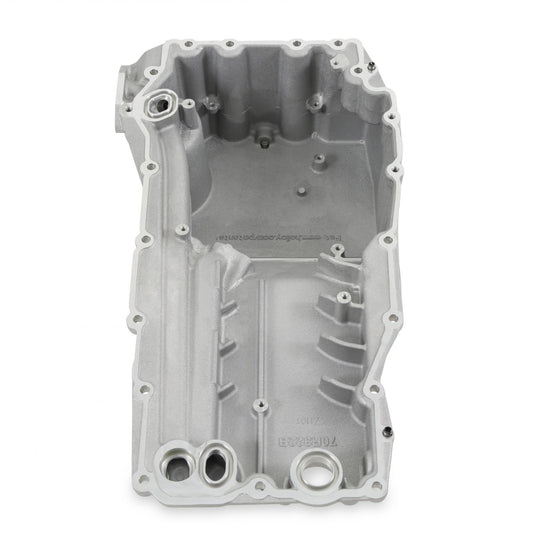 Godzilla High-Mount Accessory Drive with Swap Oil Pan and Pump Complete Kit Fits Ford 7.3L Godzilla Includes Timing Cover/coolant Manifold, SD7 A/C Compressor, Alternator, P/S Pump, Tensioner, Water Pump, Belt & Pulleys, Oil Pump, and Oil Pan Holley-1