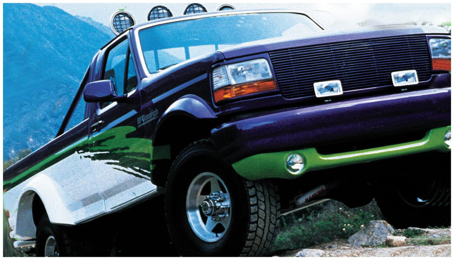 Black Cutout Style Smooth Finish Rear Fender Flares For 1992-1996 Ford Bronco, F150, F250 1992-1997 F350 Super Duty (Excludes Dually) Bushwacker-1