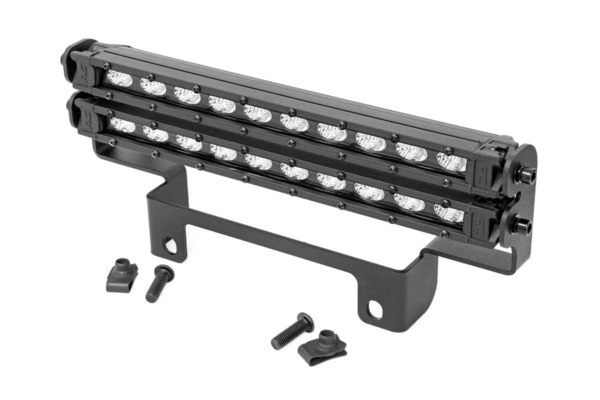 LED Light Kit | Bumper Mount | 10" Black Slimline Pair | Honda Pioneer 1000 Rough Country