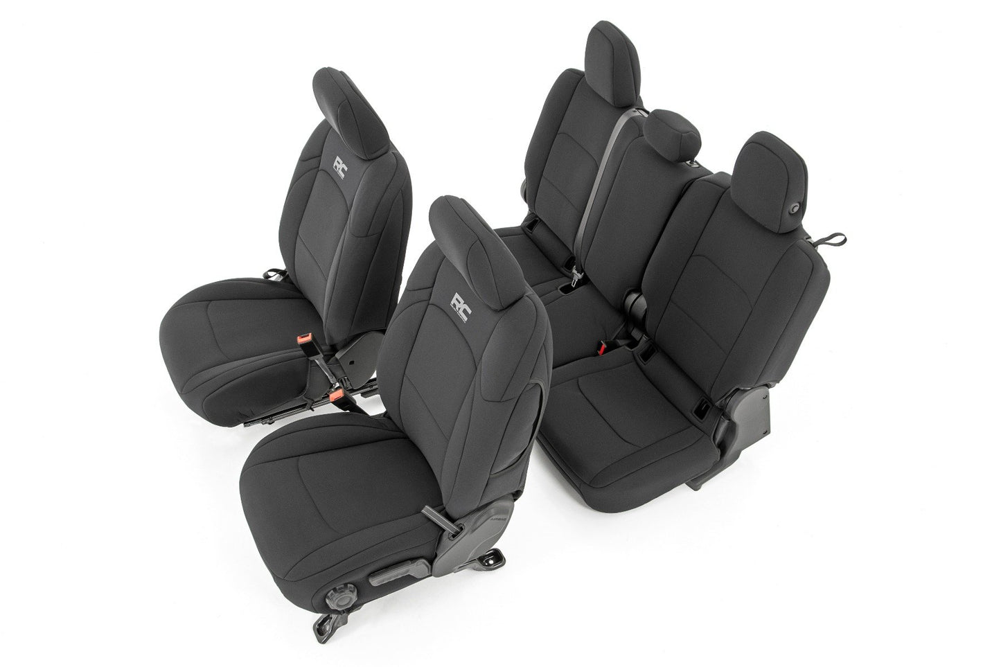 Seat Covers | Front and RR w/ Cup Holder | Jeep Gladiator JT 4WD (2020-2024) Rough Country