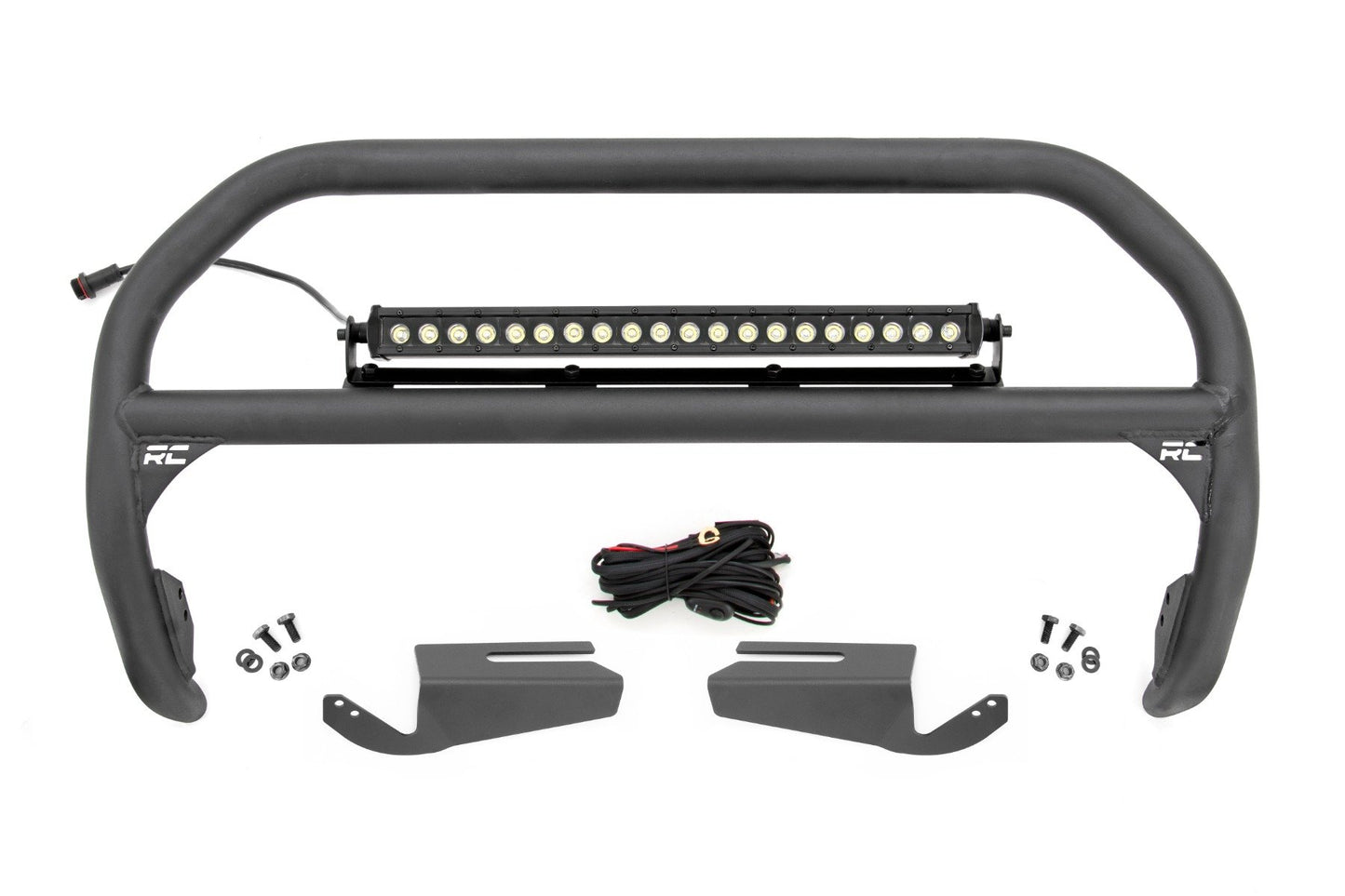 Nudge Bar | 20 Inch Black Single Row LED | OE Modular Steel | | Ford Bronco (21-24) Rough Country
