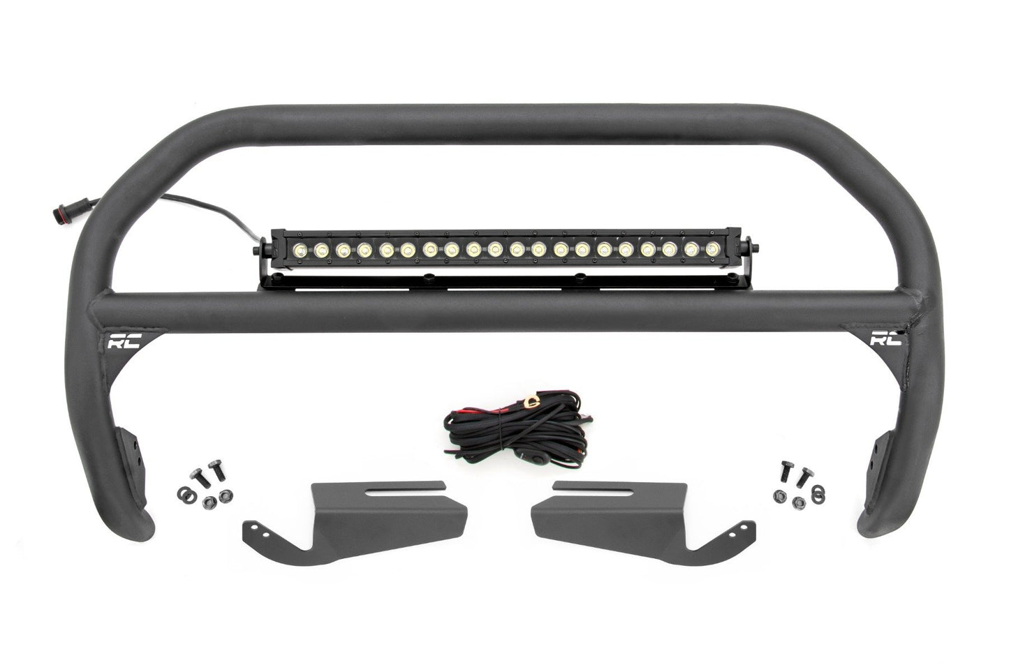 Nudge Bar | 20 Inch BLK DRL Single Row LED | OE Modular Steel | Ford Bronco (21-24) Rough Country