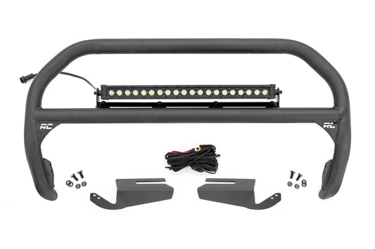 Nudge Bar | 20 Inch BLK DRL Single Row LED | OE Modular Steel | Ford Bronco (21-24) Rough Country