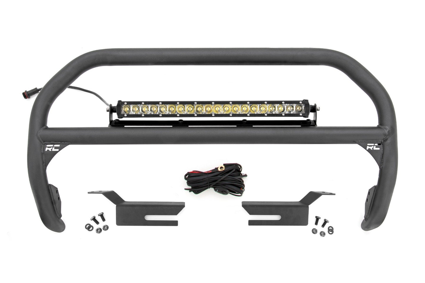 Nudge Bar | 20 Inch Chrome Single Row LED | Ford Bronco 4WD (2021-2024) Rough Country
