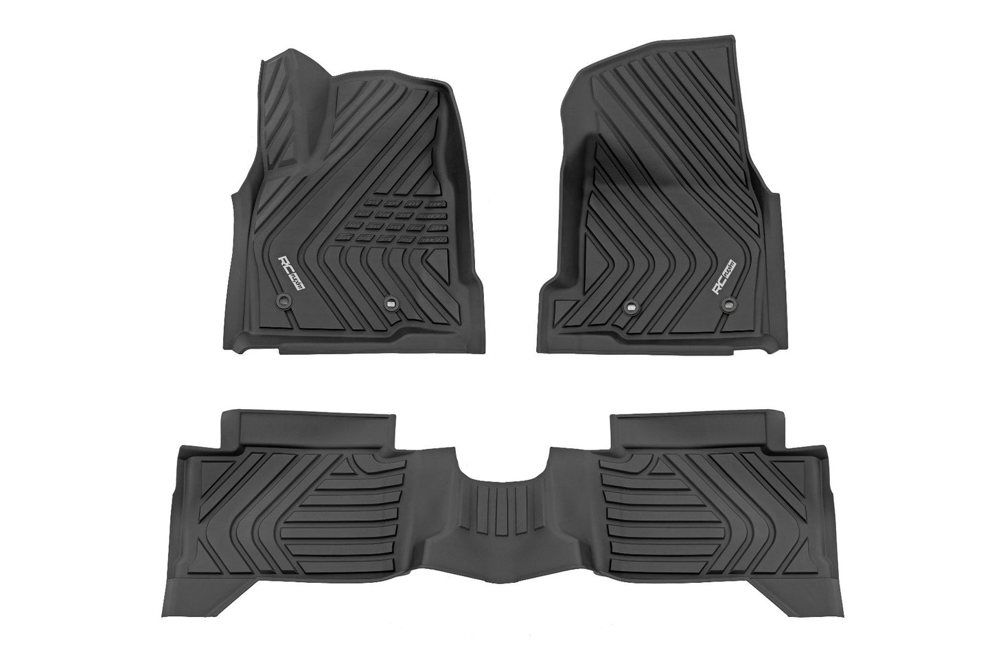 Flex Fit Floor Mats | Front & Rear | Crew | Toyota Tacoma 2WD/4WD (2024) Rough Country
