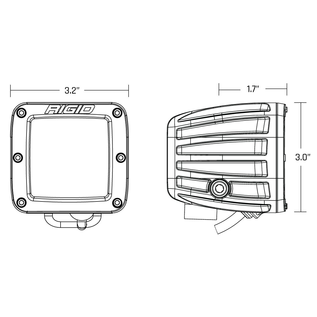 D-Series Spot with Amber PRO Lens Pair Rigid Industries-2
