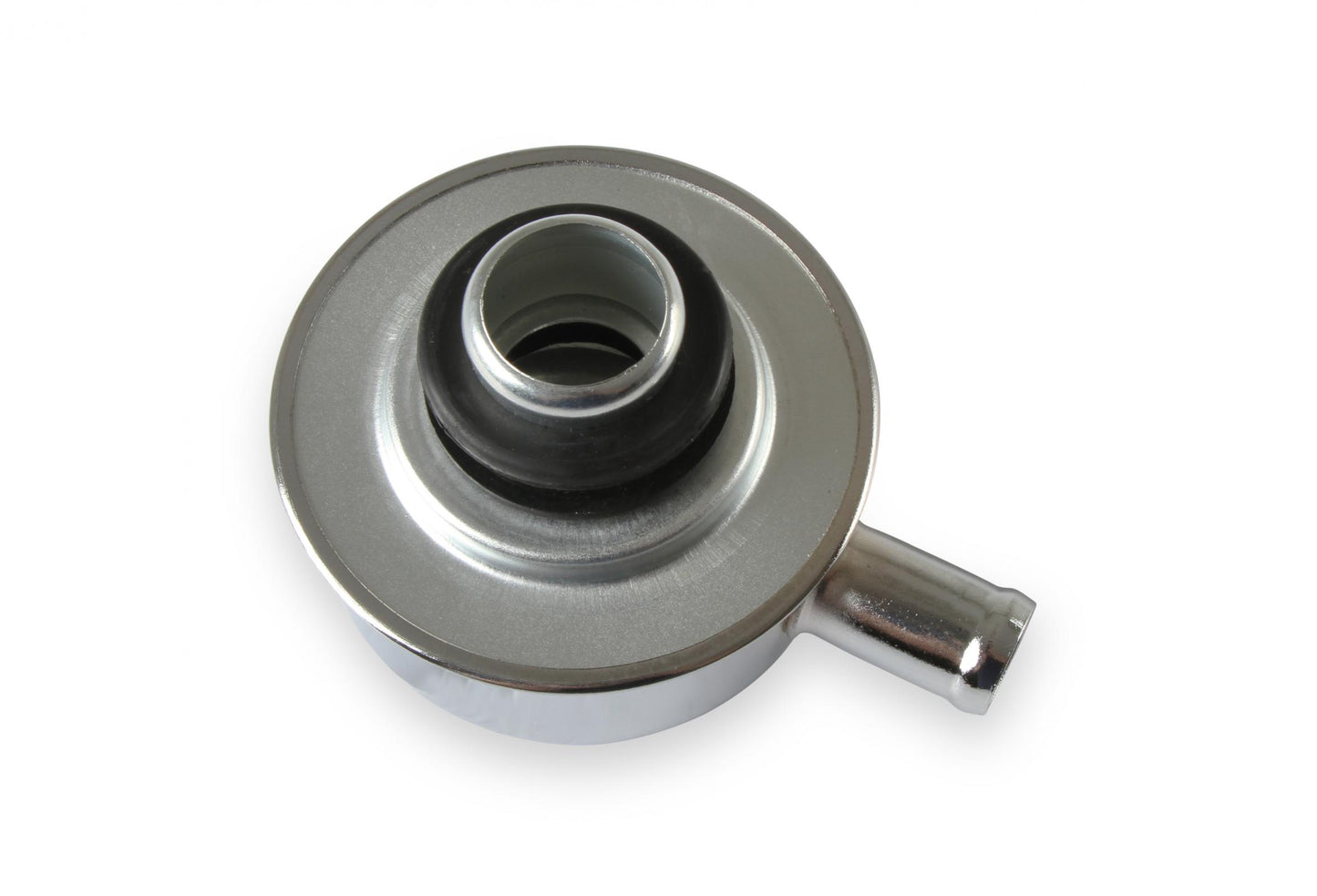 Valve Cover Breather with Logo Push-on style with breather tube chrome Mr Gasket-5