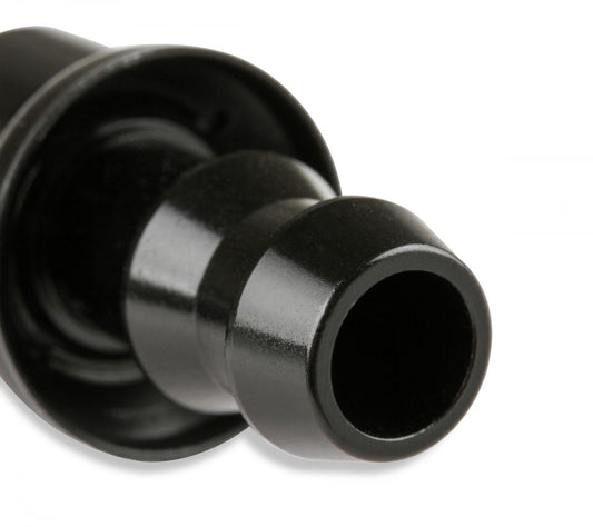 Push-On Hose Ends -6 AN 90 Degree Black Satin Anodized Finish Mr Gasket-1