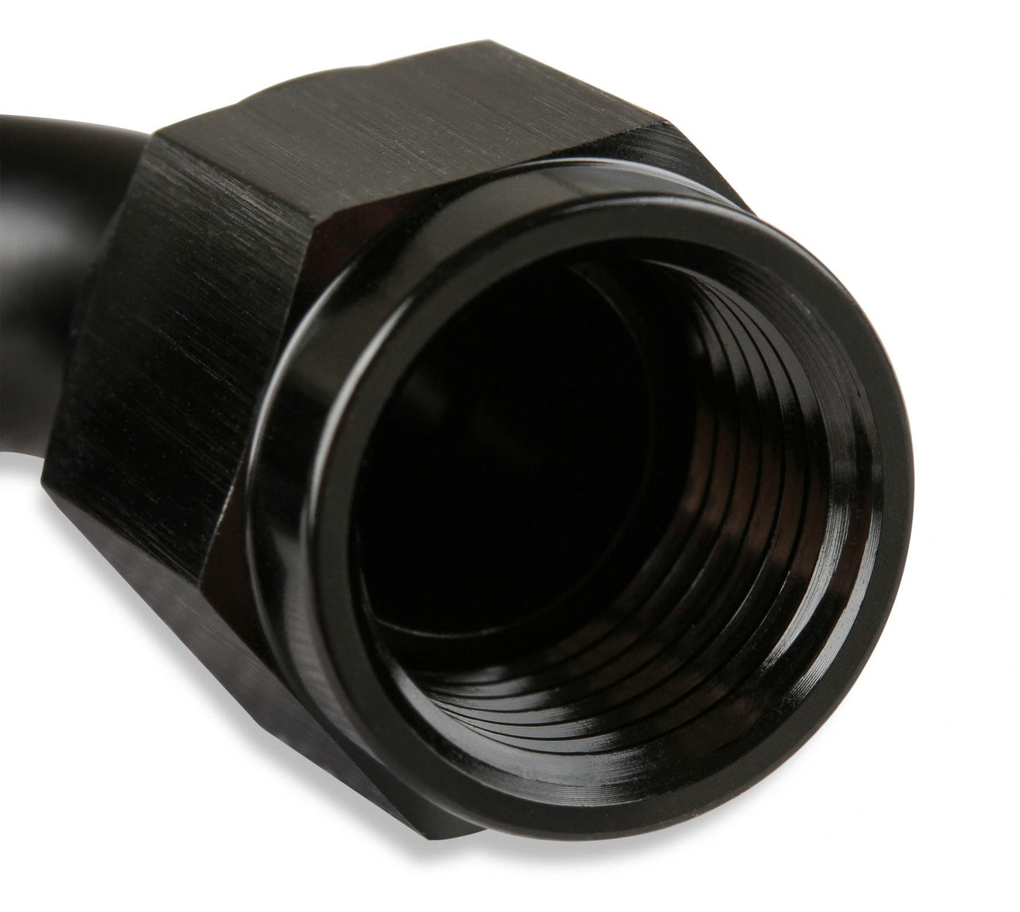 Push-On Hose Ends Black -10 AN 90 Degree Black Satin Anodized Finish Mr Gasket-2