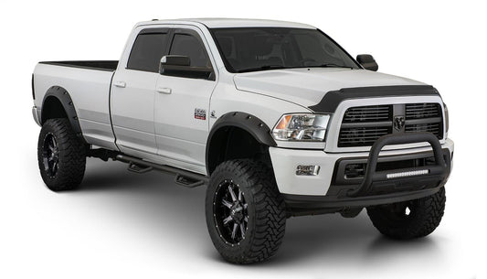 Black Max Coverage Pocket/Rivet Style Smooth Finish 4-Piece Fender Flare Set For 2009-2014 Ford F150 (Excludes Raptor) Bushwacker-1