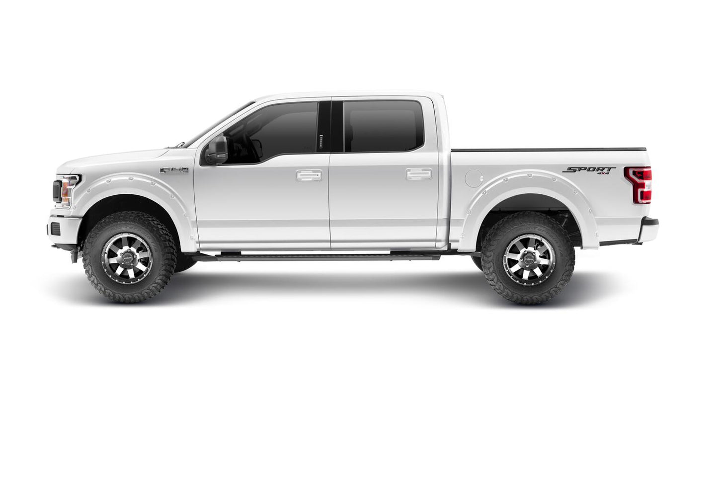 Pocket/Rivet Style Color Matched Oxford White 4-Piece Fender Flare Set For 2018-2020 Ford F150 Bushwacker-4