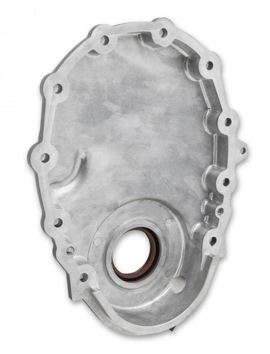Cast Aluminum Timing Chain Cover Vortec/small Block Chevy Cast Aluminum Timing Chain Cover W/Crank Sensor Provision Holley-1
