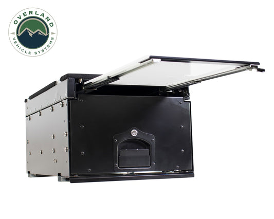 Camping Cargo Box With Slide Out Drawer & Working Station Overland Vehicle Systems-1