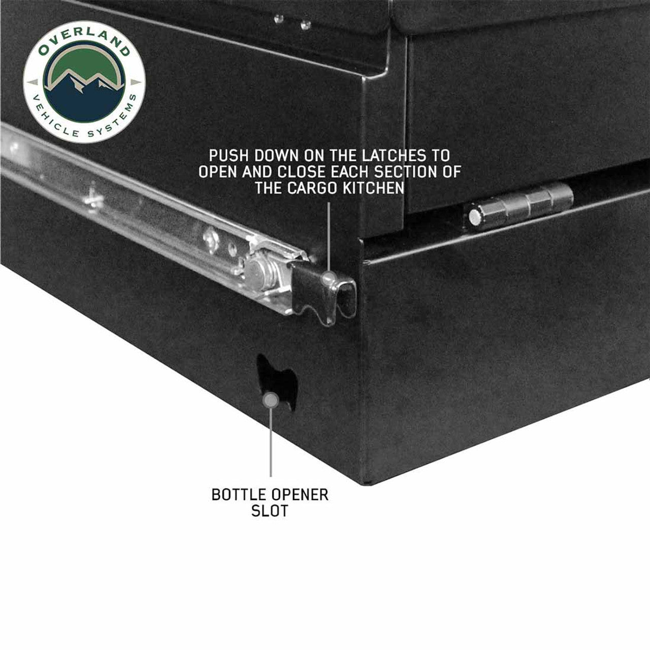 Overland Vehicle Systems Cargo Box Kitchen With Slide Out, Storage Box and Cooking Area Overland Vehicle Systems