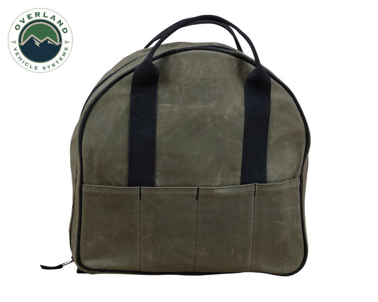 Jumper Cable Bag #16 Waxed Canvas Durable Storage Solution Overland Vehicle Systems-1