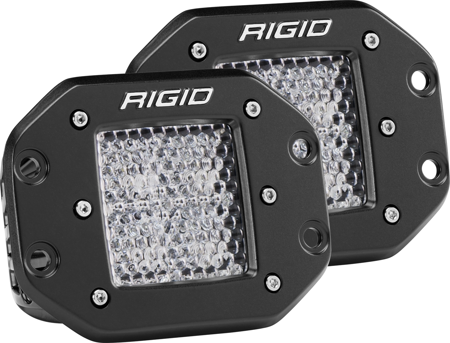 Diffused Flush Mount Black Pair D-Series Pro Rigid Industries