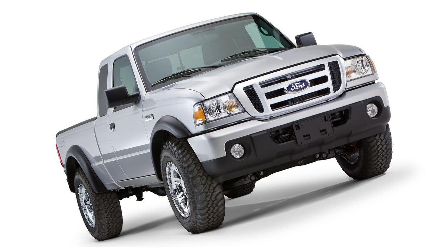 Black Extendafender Style Smooth Finish 4-Piece Fender Flare Set For 1993-2011 Ford Ranger Bushwacker-2