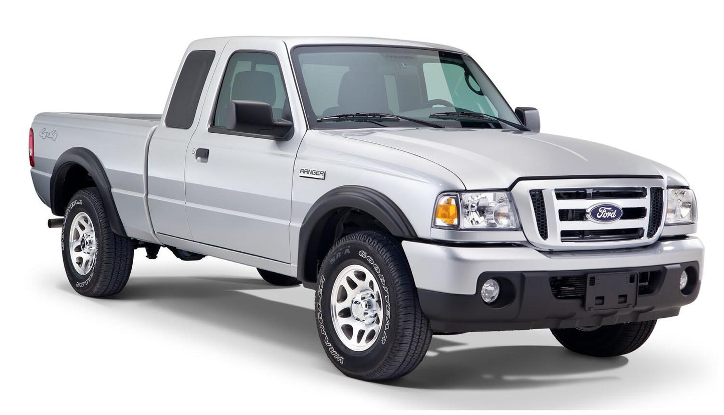 Black OE Style Smooth Finish 4-Piece Fender Flare Set For 1993-2011 Ford Ranger (Excludes FX4) Bushwacker-2