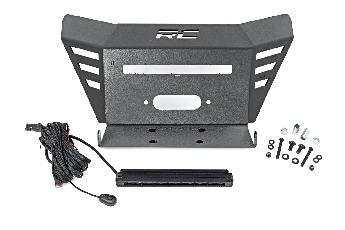 Winch Plate | 10" Black Slimline | Honda Pioneer 520 Rough Country
