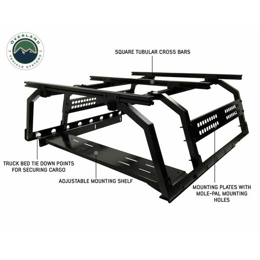 Discovery Rack with Side Cargo Plates, With Front Cargo Tray Overland Vehicle Systems-1