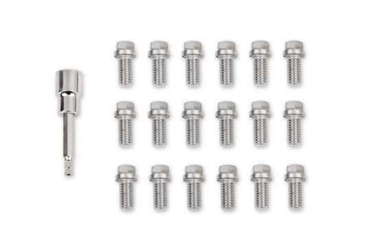 Headlock Locking Header Bolts 3/8-16 x 3/4 Inch Set of 16 Fits Chevrolet Big Block 396-454, Ford 289-351W, 426 Hemi, Ford 429/460 Mr Gasket-1