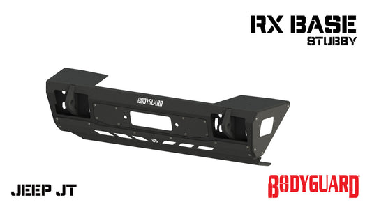 2020-2025 Jeep Gladiator Front Bumper Stubby Base For No Push Bar End Cap Light Cutouts Bodyguard Bumpers-1