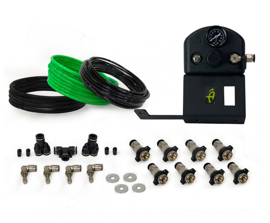 Tacoma Tire Inflator System 4 Tire For 16-25 Toyota Tacoma W/Engine Bay Mount With Box, Fittings, Hoses and Storage Bag Black Up Down Air-1