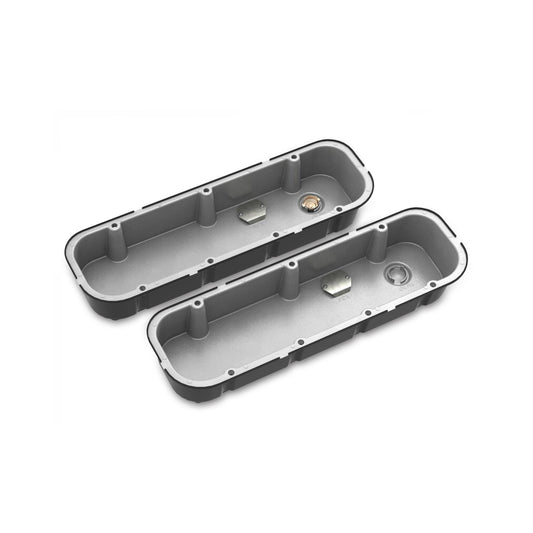 Tall M/T Valve Covers for Big Block Chevy Engines Cast Aluminum Tall M/T Valve Cover for BBC Engines, Natural Finish Holley-1