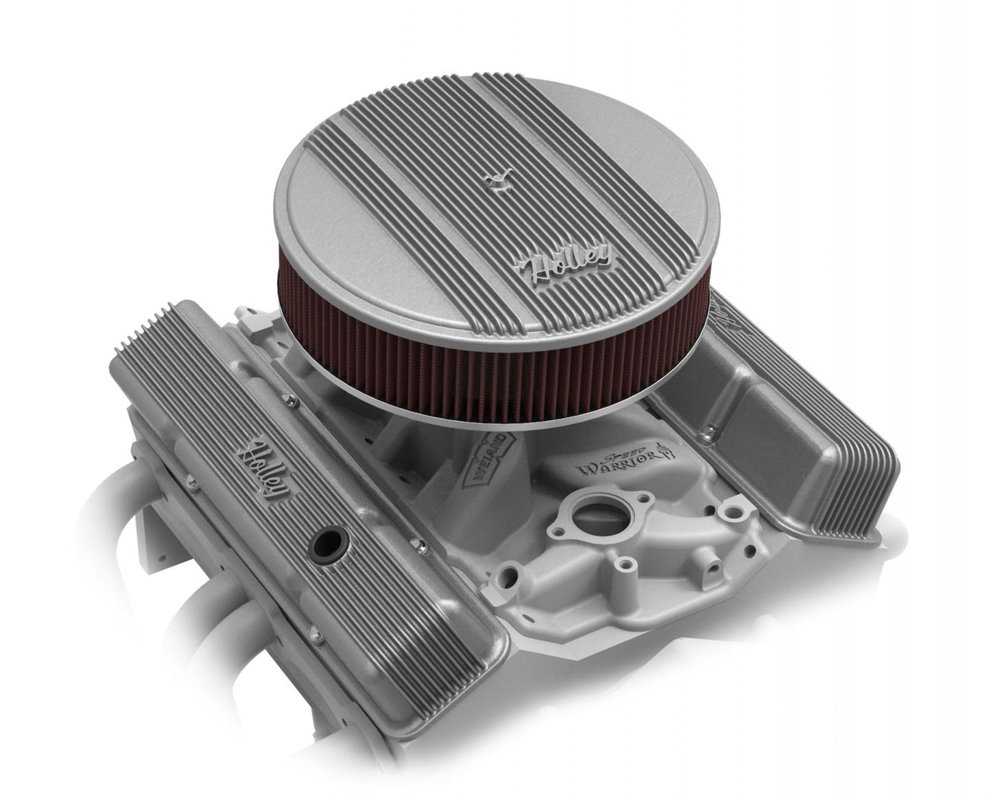 Valve Covers Vintage Series Finned SBC Chevrolet Small Block with Emissions Provisions Perimeter Bolt Cast Aluminum Holley-15