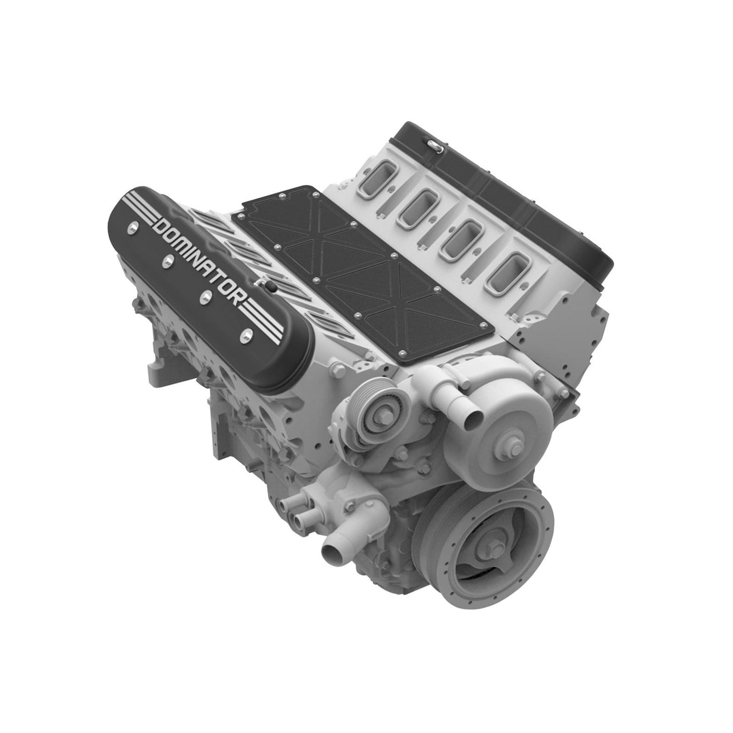 LS Valley Cover Trussed GM LS2/LS3/LS7/LSX Trussed Valley Cover, Black Anodized Finish Holley-2