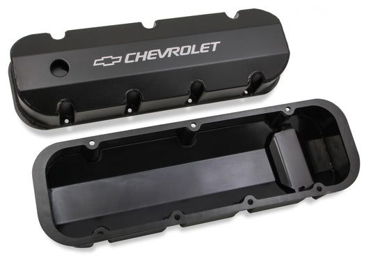 GM Licensed Valve Cover Track Series BBC Fabricated Aluminum 1965-2000 Chevrolet 396-454 Big Block 1/4 Thick Billet Rail Holley-1