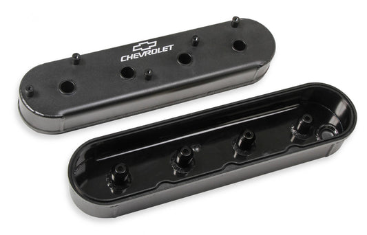 GM Track Series Valve Covers Small Block Chevrolet Gen III/iv LS Satin Black GM Track Series Fabricated Aluminum LS Valve Covers W/oem Coil Stands and Licensed Chevrolet/bowtie Logo Satin Black Finish Holley-1