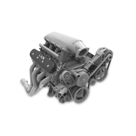 Tall LS Valve Cover with LSX Logo Satin Black Machined Finish Includes Lengthened Hardware, OE Style Baffle System, and Billet Fill Cap Holley-1