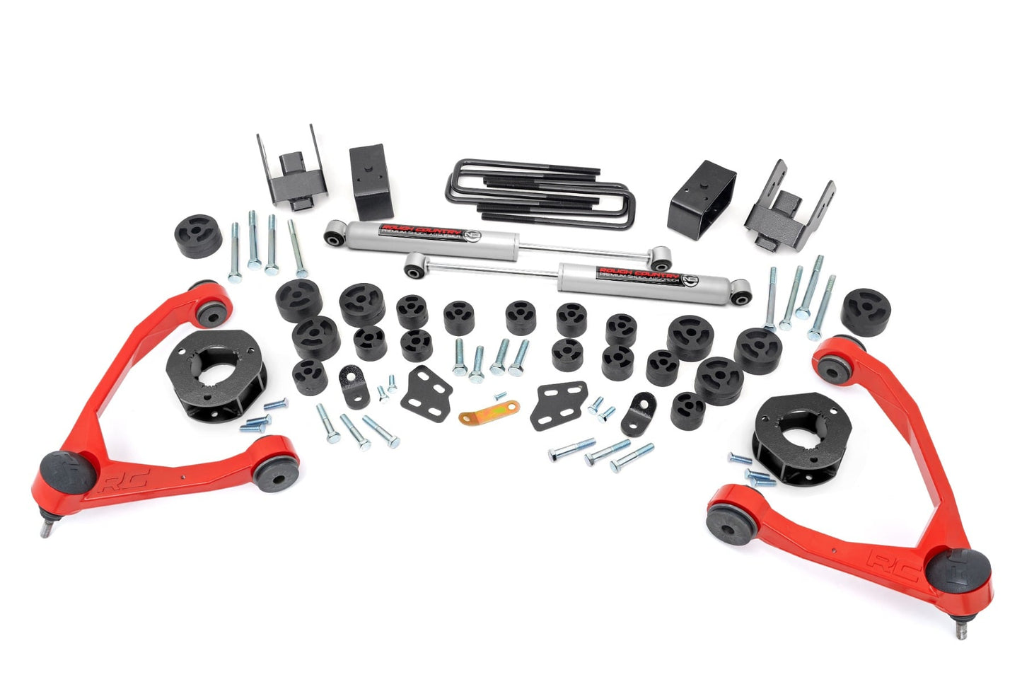 4.75 Inch Lift Kit Combo Red Silverado/Sierra 1500 2WD (07-13) Rough Country