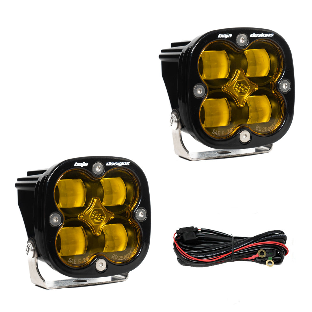 Squadron SAE LED Light Pod Pair (SAE Fog, Amber) Baja Designs