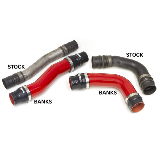 Boost Tube Kit Red Powdercoat 2010-12 Ram 6.7L OEM Replacement Boost Tubes Banks Power-1