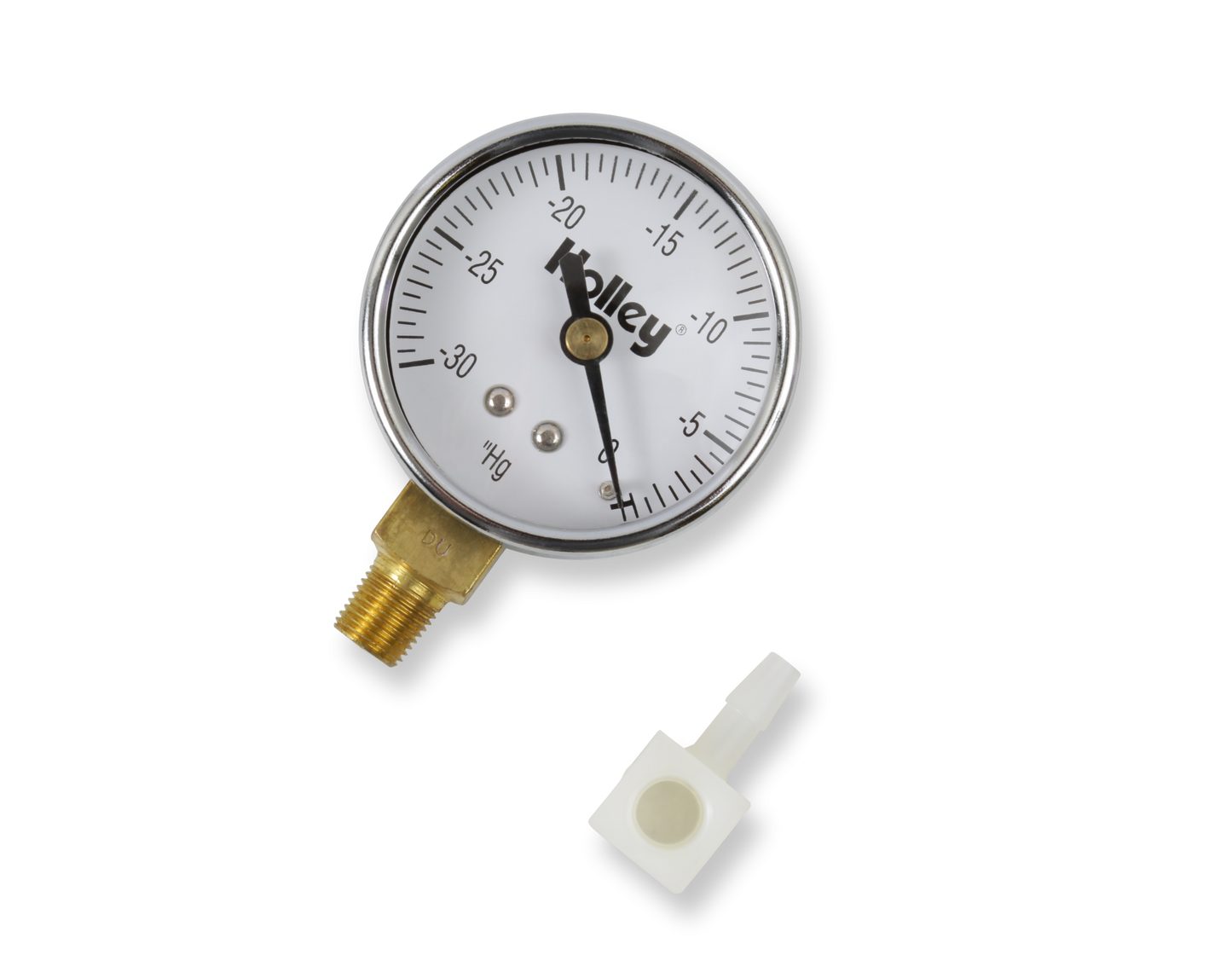 Vacuum Gauge 2 0-30 PSI 1/8 NPT Brass Fitting Holley-1