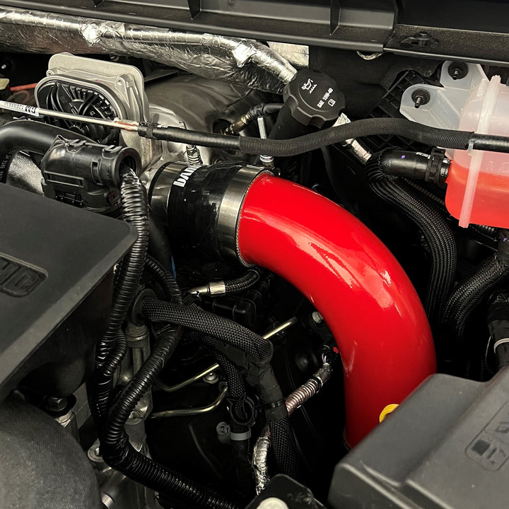 Boost Tube Upgrade Kit Fits 20-26 Chevy/GMC 2500/3500 6.6L Duramax, L5P Red Powdercoat Banks Power-6
