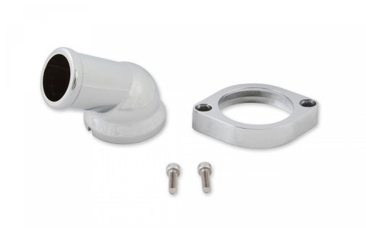 Water Neck Swivel 30 Degree Angle Chrome Fits 1997-2020 GM Gen III/IV LS Engines Mr Gasket-1