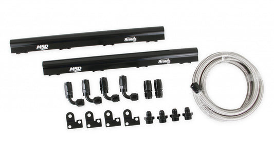 Atomic EFI Billet Fuel Rails Billet Aluminum Fuel Rail Kit For Use On Gen-V Lt1 Atomic Airforce Intake Manifolds. Fits Manifold Part Numbers 2700, 27003 And 27004 MSD Ignition-1