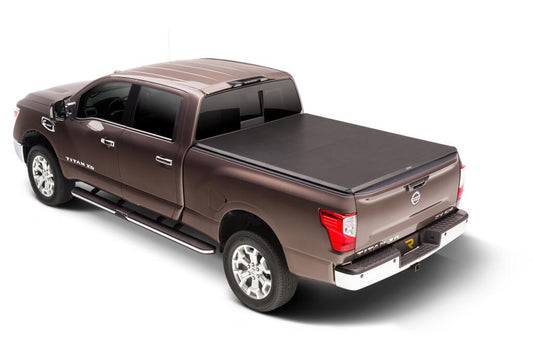 TruXport Tonneau Cover Black 2016-2024 Nissan Titan/Titan XD 6 Foot 6 Inch Bed Truxedo-1